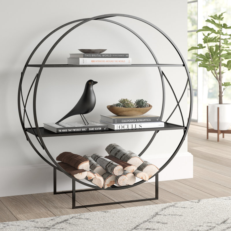 Brayden Studio® 43'' H x 40'' W Steel Geometric Bookcase & Reviews